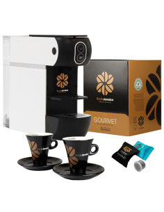 Cafetera Fiore Hogar, Tazas Gourmet de cortado y Caja 50 capsulas individuales