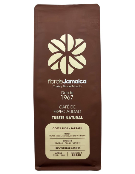 Bolsa de 250g de café Costa Rica, Tarrazú vista frontal